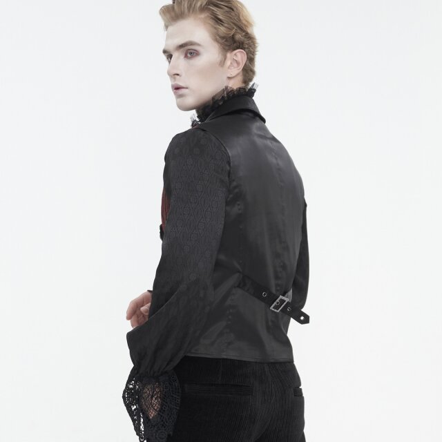 Victorian waistcoat Timeless in black with red