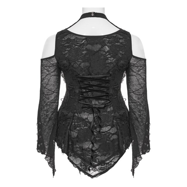 Schulterfreies Langarm-A-Linien-Shirt Minervas Treasure