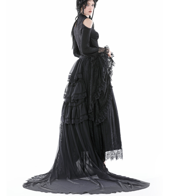 Gothic shirt Serenata with cut-outs and XXL trumpet sleeves