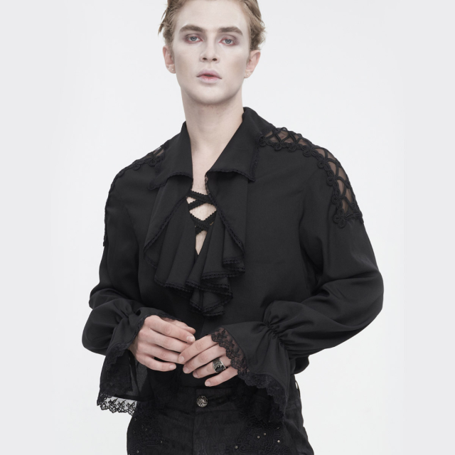 Victorian Goth Hemd DArtagnan in schwarz oder weiß