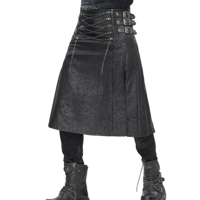 Devil Fashion Kilt Fatal Warden mit Ketten