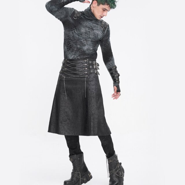 Devil Fashion Kilt Fatal Warden mit Ketten