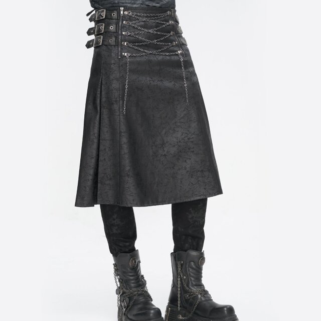 Devil Fashion Kilt Fatal Warden mit Ketten