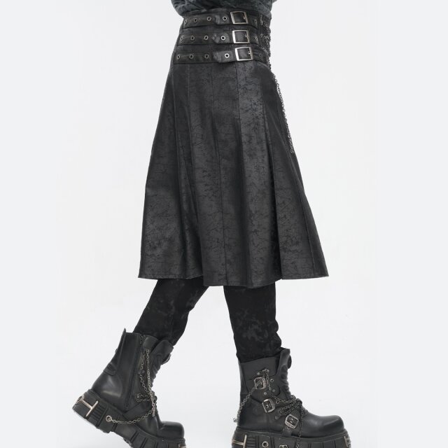 Devil Fashion Kilt Fatal Warden mit Ketten