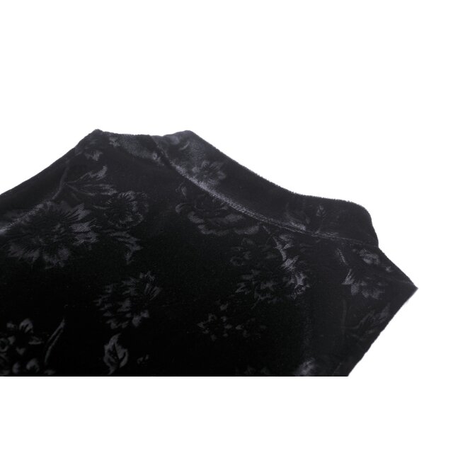 Gothic Samt-Shirt Veiled Sins mit Stehkragen L