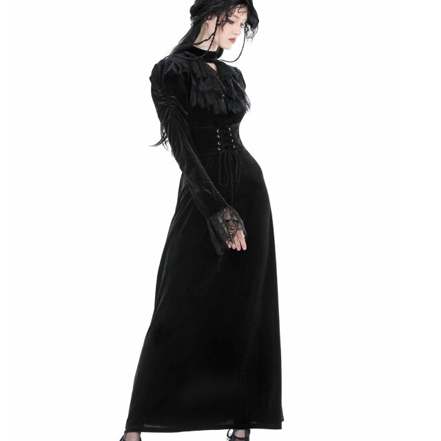 Langes Gothic Samtkleid Magica Oscura XXL