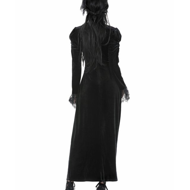 Langes Gothic Samtkleid Magica Oscura XXL