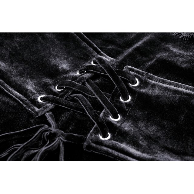 Langes Gothic Samtkleid Magica Oscura XXL
