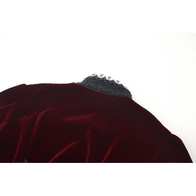 Red Victorian Goth velvet jacket Vampires Kiss with black lace