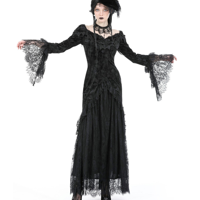 Langes Victorian Goth Kleid Dark Nymph