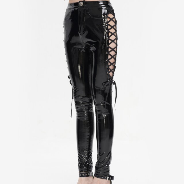 Devil Fashion Lackhose Miss Bliss mit Schnürung L