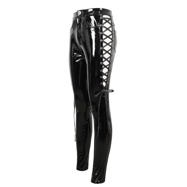 Devil Fashion Lackhose Miss Bliss mit Schnürung L