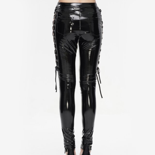 Devil Fashion Lackhose Miss Bliss mit Schnürung L