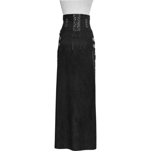 Long Punk-/ Gothic-Skirt / Defendress - size: L-2XL
