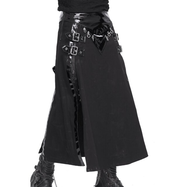 Langer Gothic Schurz / Kilt Imperium mit Lack L