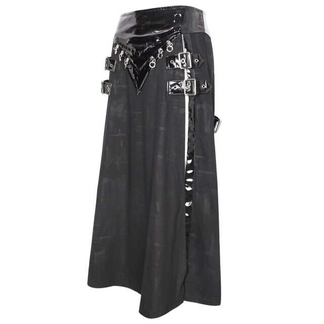 Langer Gothic Schurz / Kilt Imperium mit Lack L