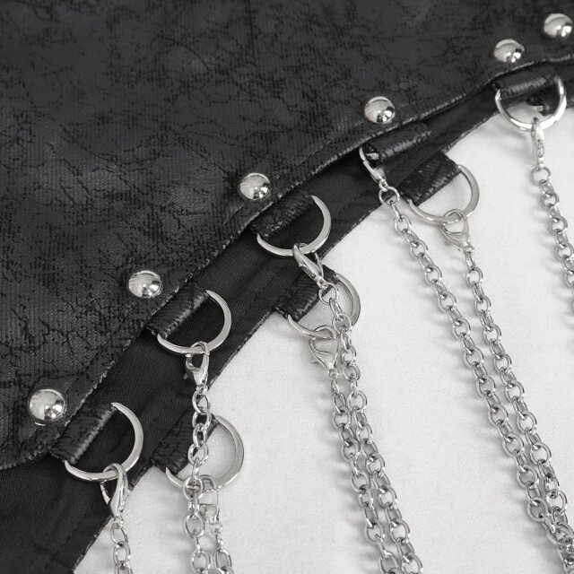 Gothic maxi skirt Sweet Oblivion with wide loincloth with chains