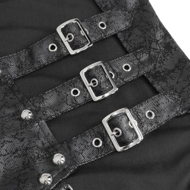 Gothic maxi skirt Sweet Oblivion with wide loincloth with chains