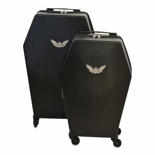 KILLSTAR coffin suitcase with four wheels