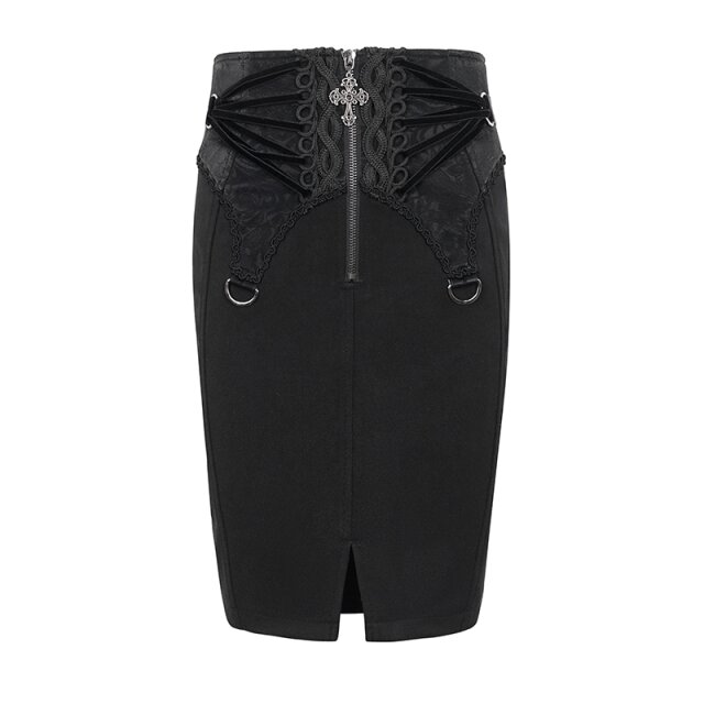 Eleganter Devil Fashion Gothic Bleistiftrock Black No 1 3XL