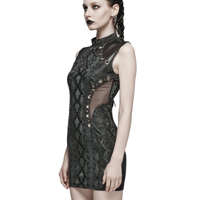 Punk Rave Gothic Mini Dress Dark Cobra