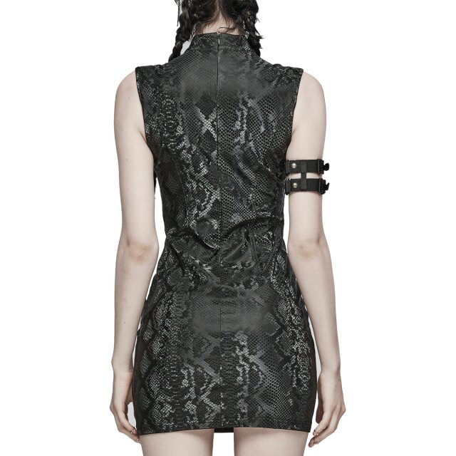 Punk Rave Gothic Mini Dress Dark Cobra