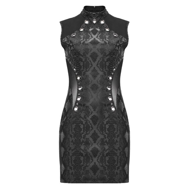 Punk Rave Gothic Mini Dress Dark Cobra