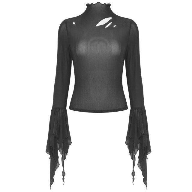 Dark In Love Witchy Gothic tipped mesh shirt Hecate