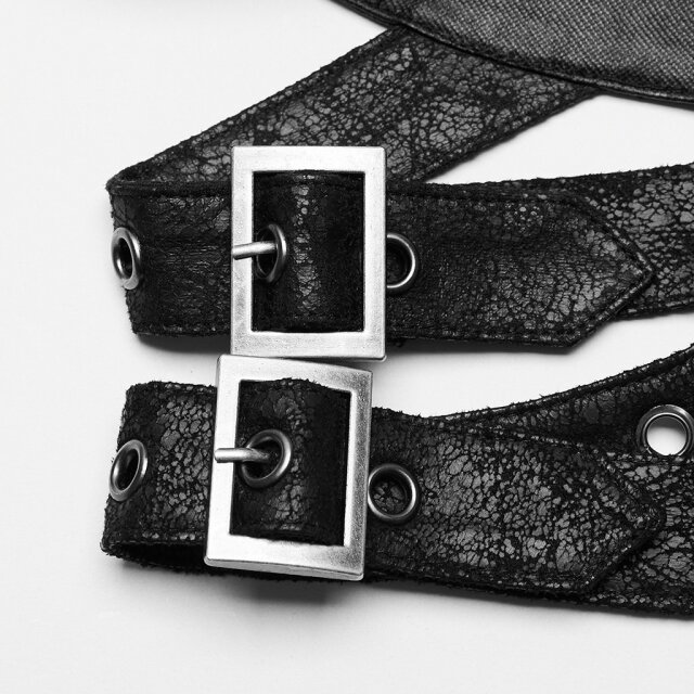 PUNK RAVE Korsagentop Sedusa in Leder-Optik XS