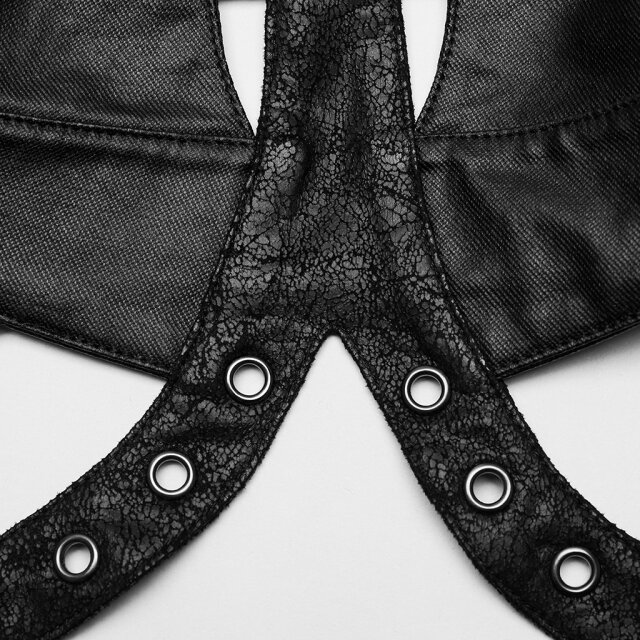 PUNK RAVE Korsagentop Sedusa in Leder-Optik XS