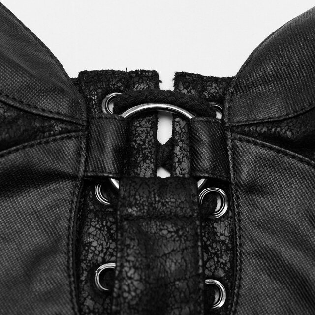 PUNK RAVE Korsagentop Sedusa in Leder-Optik XS