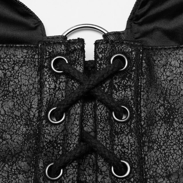 PUNK RAVE Korsagentop Sedusa in Leder-Optik XS