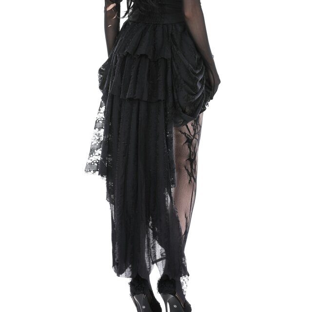 Steampunk Vokuhila-Rock Henrietta mit Spitze L/XL