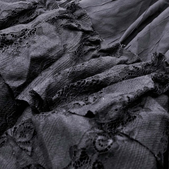 Steampunk Vokuhila-Rock Henrietta mit Spitze L/XL