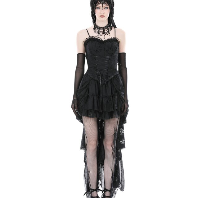 Steampunk High-Low skirt Henrietta with lace