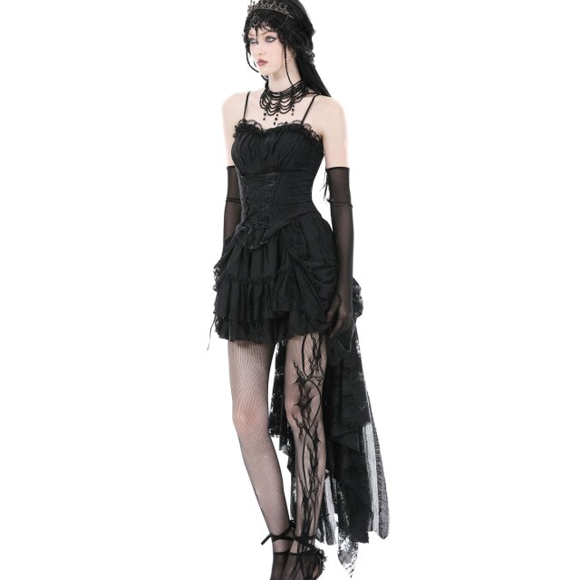 Steampunk High-Low skirt Henrietta with lace