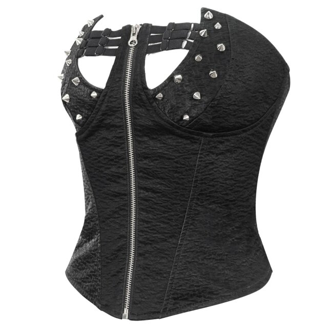 Devil Fashion faux leather corsage Divas Fangs