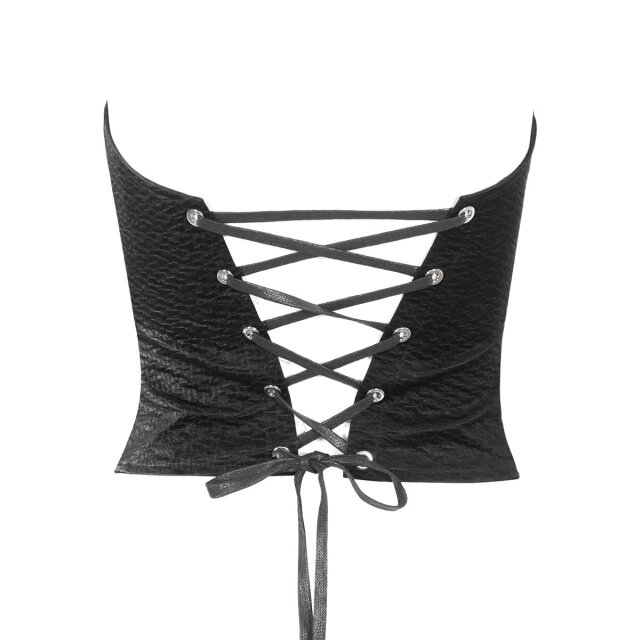 Devil Fashion faux leather corsage Divas Fangs