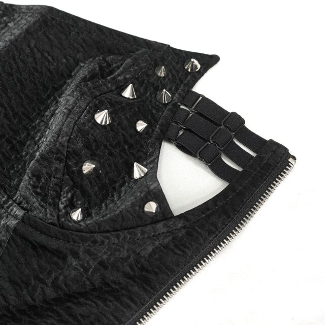 Devil Fashion faux leather corsage Divas Fangs