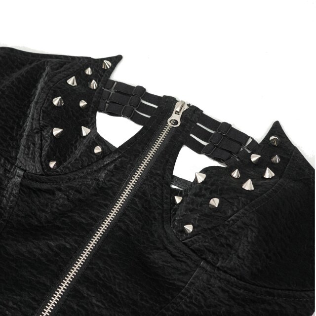 Devil Fashion faux leather corsage Divas Fangs