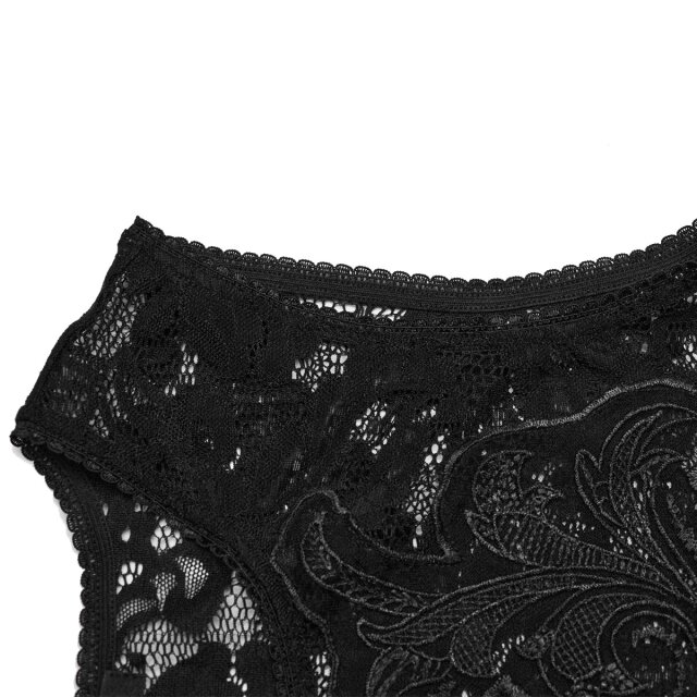 Punk Rave Tanktop Cross Out aus Spitze M-L