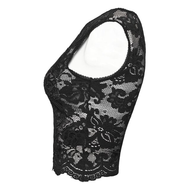 Punk Rave Tanktop Cross Out aus Spitze M-L