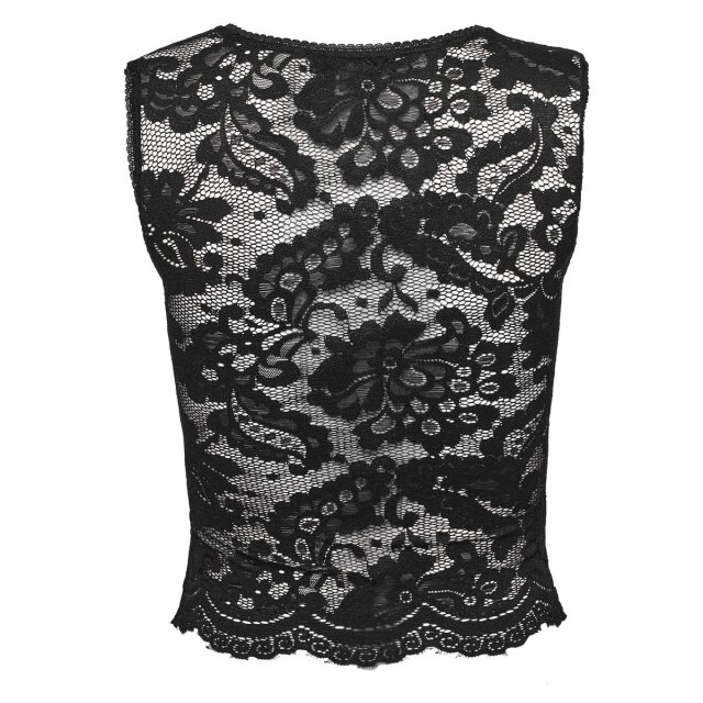 Punk Rave Tanktop Cross Out aus Spitze M-L