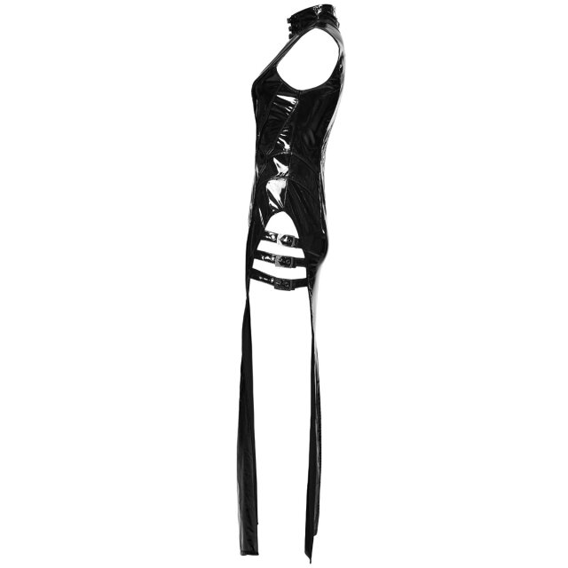 Langes Punk Rave Lack-Kleid Temple Of Lust 4XL