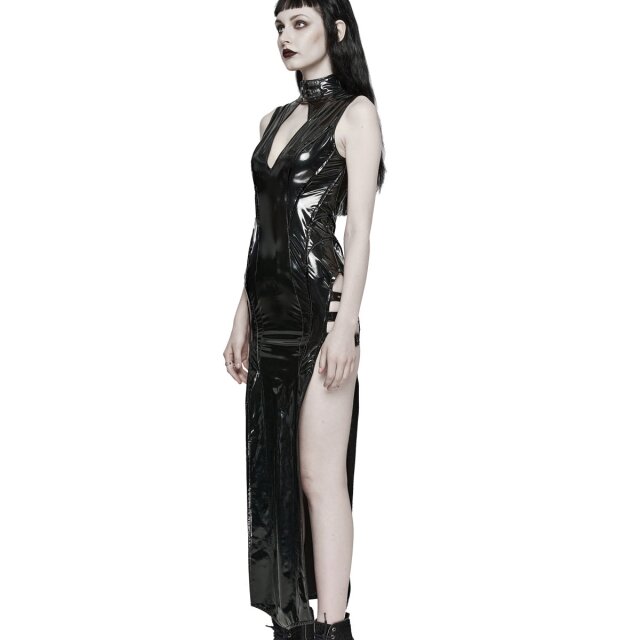 Langes Punk Rave Lack-Kleid Temple Of Lust XL