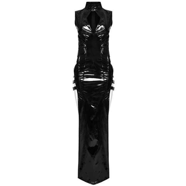 Langes Punk Rave Lack-Kleid Temple Of Lust XXL