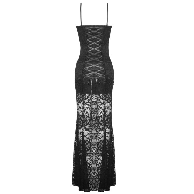 Long sensual gothic dress Luna & Stelle with straps