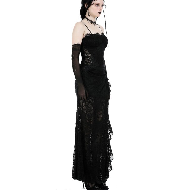 Long sensual gothic dress Luna & Stelle with straps
