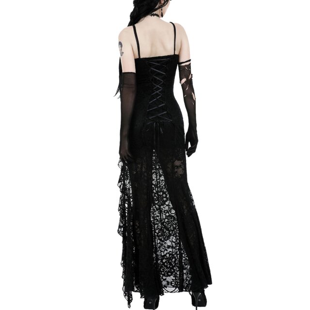 Long sensual gothic dress Luna & Stelle with straps