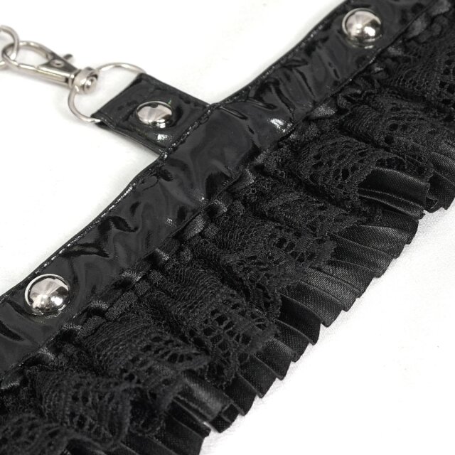 Burlesque Träger-Harness-Body Barbarella diVine mit Rüschen